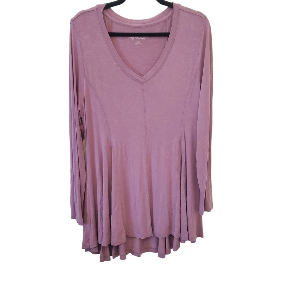 Soft Surroundings Large Stretchy Perfect A-Line Long Sleeve Top